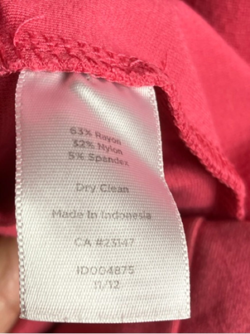Talbots Hot Pink Short Sleeve Shift Dress with Front Pockets - Picture 7 of 7